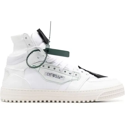 Weiße Ledersneakers mit Panel-Design Off - Off White - Modalova