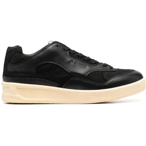 Leather Sneakers with Fabric Inserts , male, Sizes: 9 UK, 7 UK - Jil Sander - Modalova