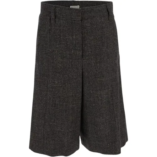 Flared Shorts, Stilvoll und Bequem - BRUNELLO CUCINELLI - Modalova