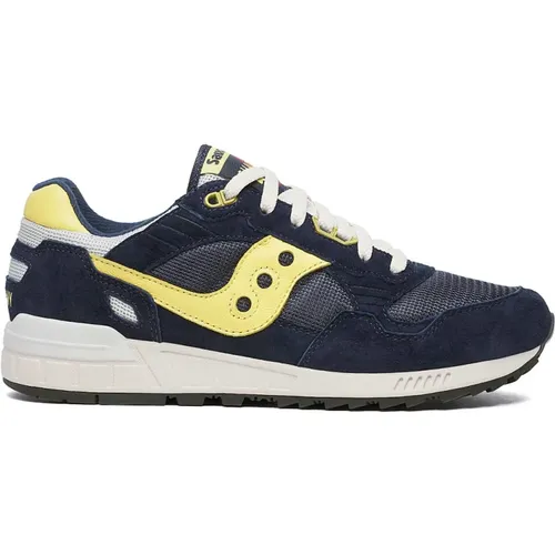 Blaue Mesh-Sneaker mit Wildleder , Herren, Größe: 45 EU - Saucony - Modalova