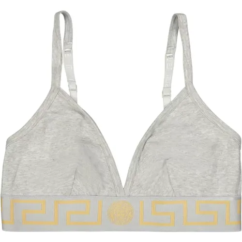 Medusa Greca Triangle Bra , female, Sizes: S, M, L, XL - Versace - Modalova