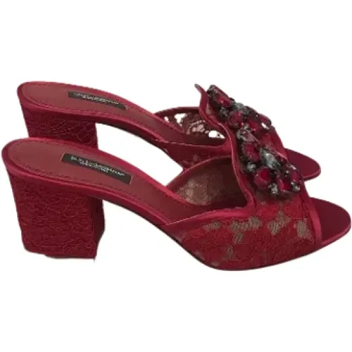 Pre-owned Canvas sandals , female, Sizes: 3 UK - Dolce & Gabbana Pre-owned - Modalova