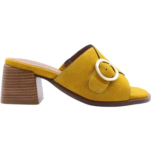 Heeled Mules , female, Sizes: 4 UK, 3 UK, 8 UK, 7 UK, 5 UK, 6 UK - Carmens - Modalova