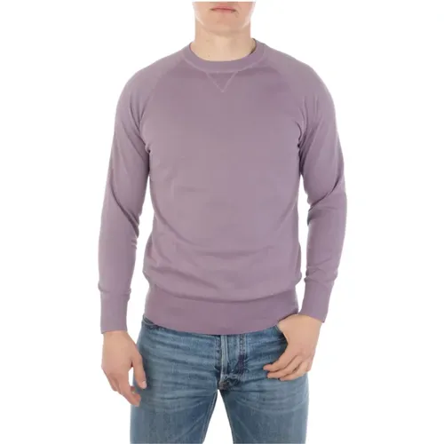 Cotton Sweatshirts Hoodies, White and Red , male, Sizes: XL - Aspesi - Modalova