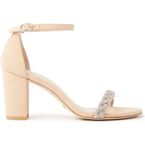 Kristallverzierte Highshine Sandale , Damen, Größe: 41 EU - Stuart Weitzman - Modalova