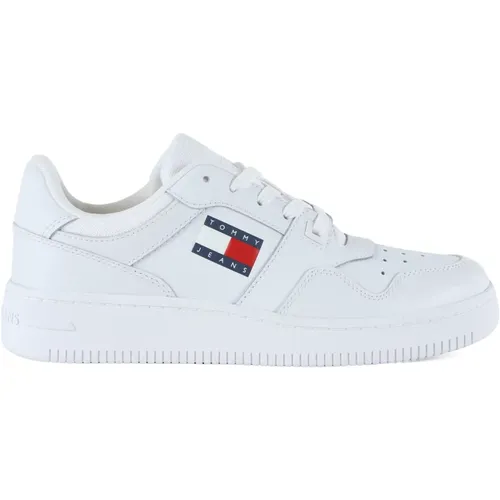 Leather Retro Basket Sneakers , female, Sizes: 4 UK, 7 UK, 3 UK, 8 UK, 6 UK, 5 UK - Tommy Jeans - Modalova