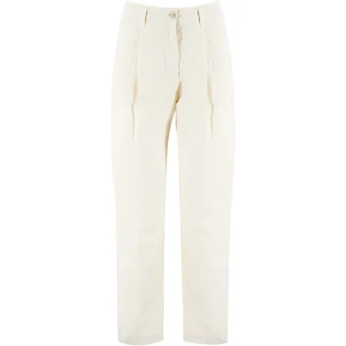 Natural Chino Trousers with French Pockets , female, Sizes: XS, M, L, 2XS, S - Aspesi - Modalova