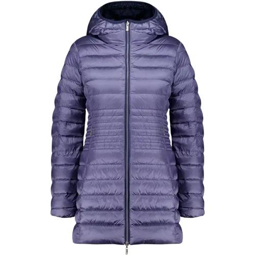 Kalie - Lange blaue Wendbare Daunenjacke aus echten 800 Fill Power Daunen , Damen, Größe: XS - Ciesse Piumini - Modalova