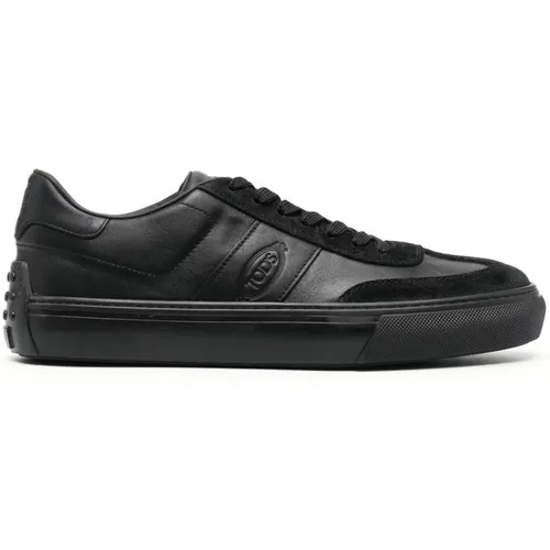 Leather Sneakers with Suede Details , male, Sizes: 5 1/2 UK, 10 1/2 UK, 9 UK, 8 1/2 UK, 6 UK, 6 1/2 UK, 10 UK, 11 UK - TOD'S - Modalova