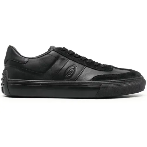 Leather Sneakers with Suede Details , male, Sizes: 6 UK, 10 UK - TOD'S - Modalova