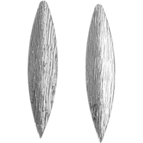 Blattförmiger versilberter Ohrring - Malababa - Modalova