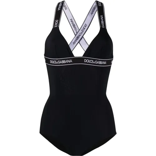 Schwarze Meer Kleidung Sweetheart Neck , Damen, Größe: M - Dolce & Gabbana - Modalova