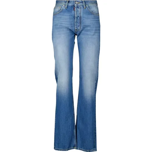 Boot-Cut Jeans in Gewaschenem Blau , Damen, Größe: W27 - Maison Margiela - Modalova