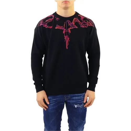 Stylish Wings Knit Crew Sweater , male, Sizes: L - Marcelo Burlon - Modalova
