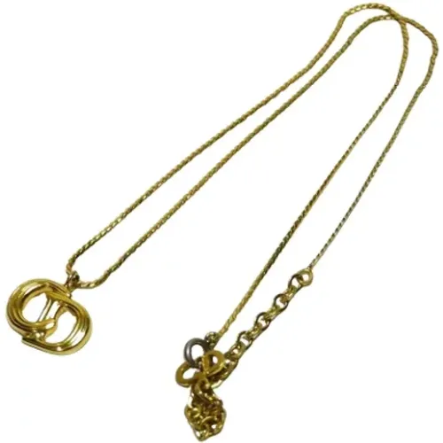 Pre-owned Metal necklaces , female, Sizes: ONE SIZE - Dior Vintage - Modalova