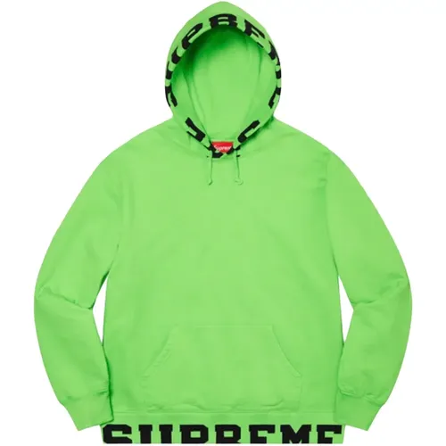 Fluo Logo Hoodie Limited Edition , male, Sizes: L, M - Supreme - Modalova