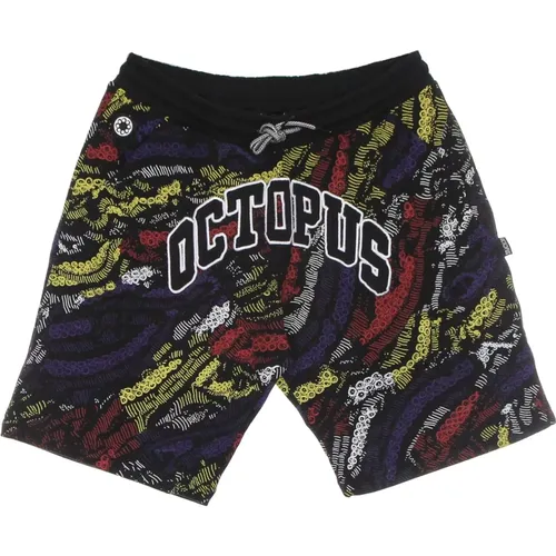 Schwarze Sweatshorts mit Logo - Octopus - Modalova