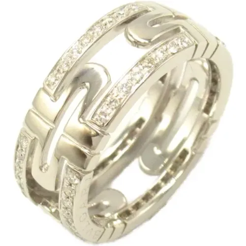 Pre-owned White Gold rings , female, Sizes: ONE SIZE - Bvlgari Vintage - Modalova