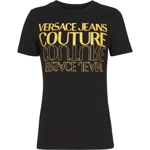 Farbenfrohes T-Shirt für Frauen , Damen, Größe: L - Versace Jeans Couture - Modalova