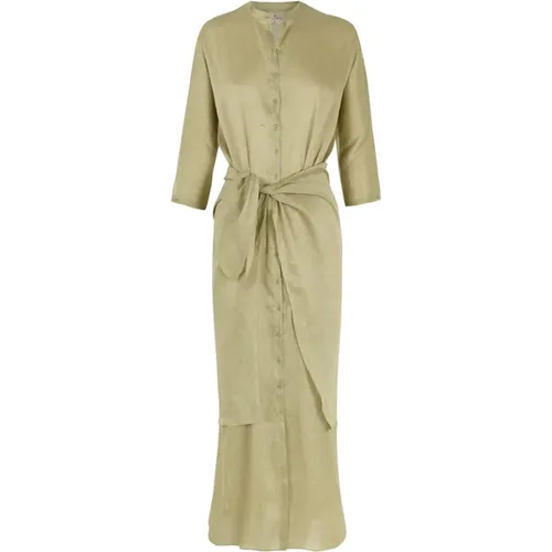 Mikaela, linen and silk dress , female, Sizes: L, XL, M - Cortana - Modalova