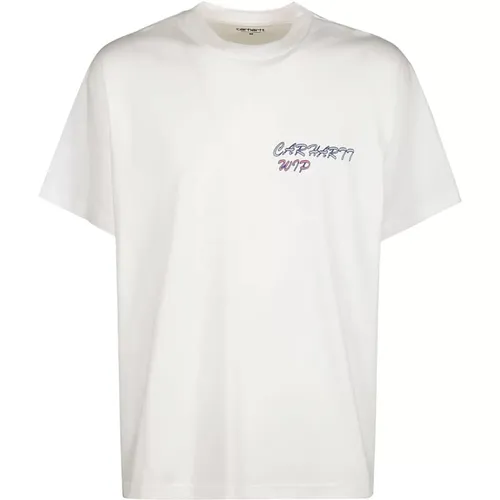 Gelato T-Shirt Weißes Logo-Print , Herren, Größe: L - Carhartt WIP - Modalova