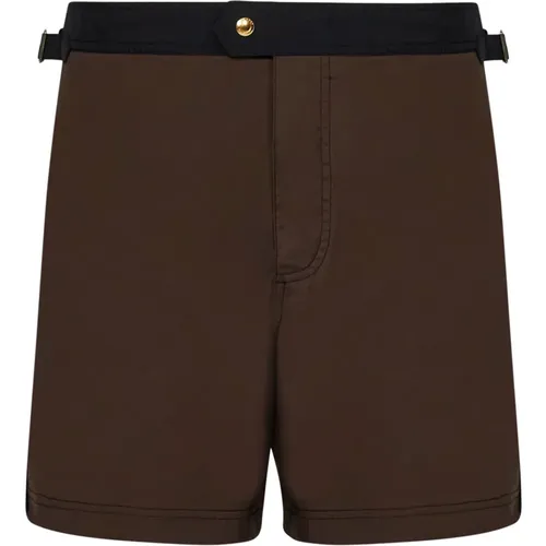 Luxuriöse Braune Badehose Aw24 , Herren, Größe: 2XL - Tom Ford - Modalova