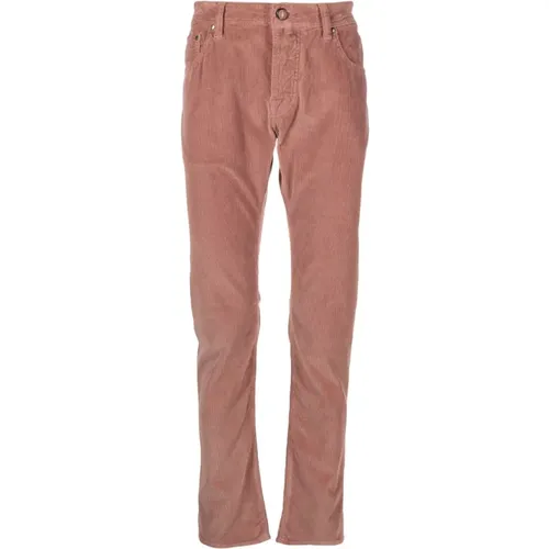 Slim Fit Corduroy Trousers , male, Sizes: W33, W35, W34 - Jacob Cohën - Modalova