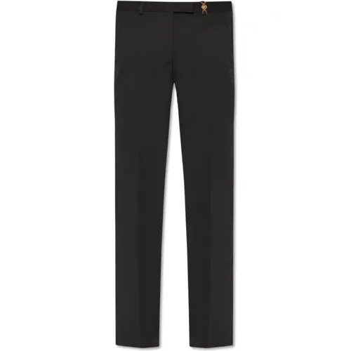 Creased trousers , female, Sizes: M - Versace - Modalova