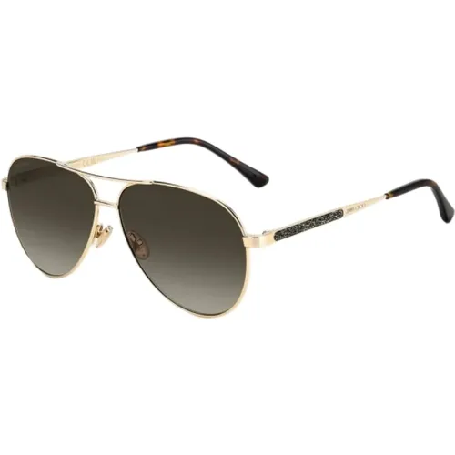 Golden Metal Sunglasses for Women , female, Sizes: ONE SIZE - Jimmy Choo - Modalova