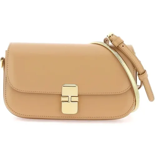 Grace Leather Clutch Handbag , female, Sizes: ONE SIZE - A.p.c. - Modalova