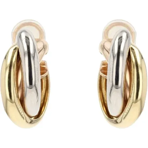 Pre-owned Yellow Gold earrings , female, Sizes: ONE SIZE - Cartier Vintage - Modalova