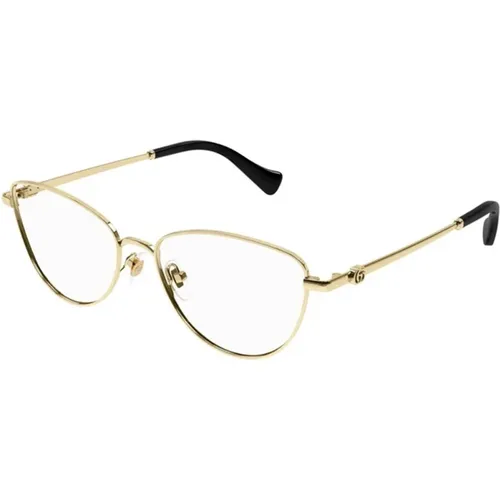 Gold Frame Sunglasses Gg1595O 001 , unisex, Sizes: 55 MM - Gucci - Modalova