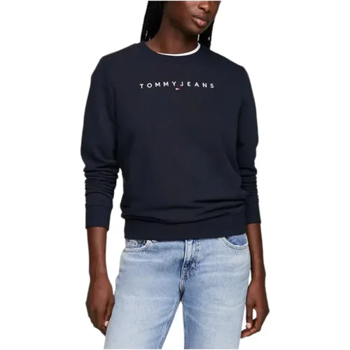 Linearer Pullover , Damen, Größe: M - Tommy Hilfiger - Modalova