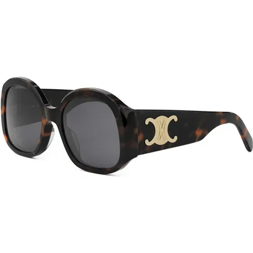 Maxi Triomphe Sunglasses Havana Dark Grey , unisex, Sizes: 54 MM - Celine - Modalova