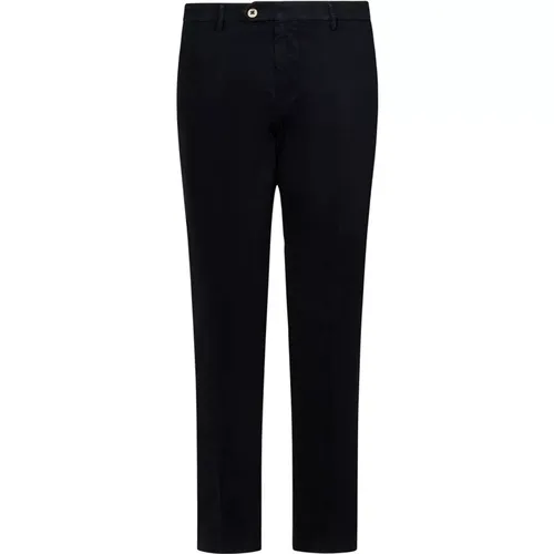 Navy Blue Slim Fit Trousers , male, Sizes: W34, W36, W32, W35, W38, W40 - Michael Coal - Modalova