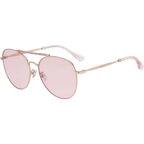 Rosa Metall Sonnenbrille für Frauen - Jimmy Choo - Modalova