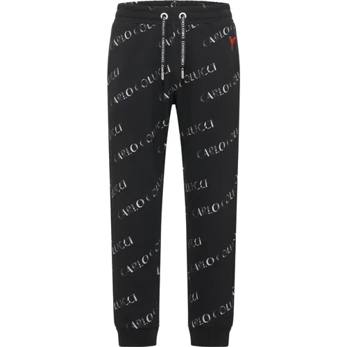 Davare Sweatpants with Text Prints , male, Sizes: 2XL, XL, L - carlo colucci - Modalova