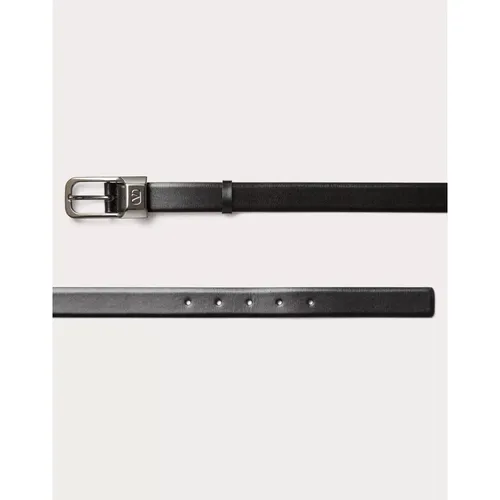 Mini VLogo Leather Belt , male, Sizes: 105 CM, 95 CM, 90 CM - Valentino Garavani - Modalova