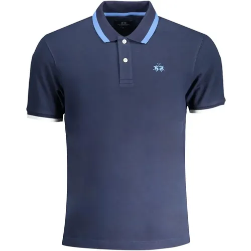 Blaues Polo-Shirt Klassisches Design , Herren, Größe: 3XL - LA MARTINA - Modalova