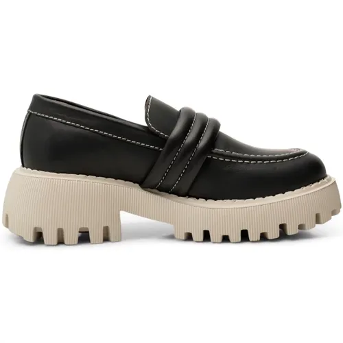 Chunky Lederloafer - Schwarzer Kontrast , Damen, Größe: 40 EU - Shoe the Bear - Modalova