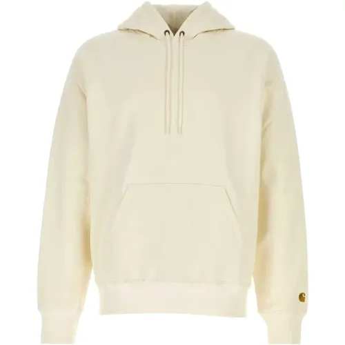 Ivory Hooded Chase Sweatshirt , Herren, Größe: 2XL - Carhartt WIP - Modalova