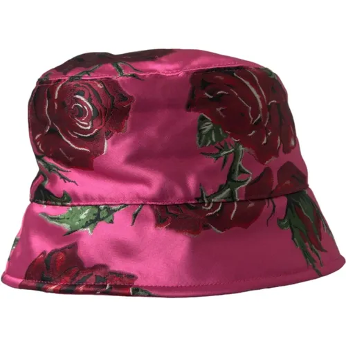 Rosa Blumen Eimer Hut Männer - Dolce & Gabbana - Modalova