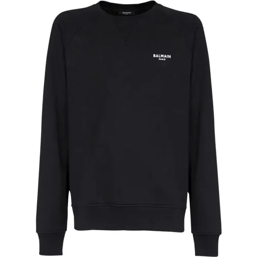 Flocked sweatshirt , male, Sizes: 2XL - Balmain - Modalova