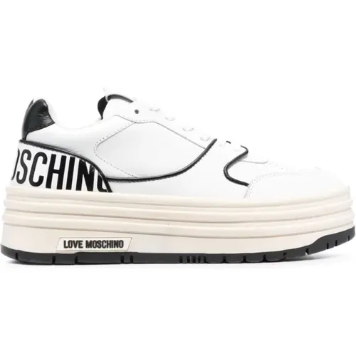 Chunky Sneakers Weiß/Schwarz - Moschino - Modalova
