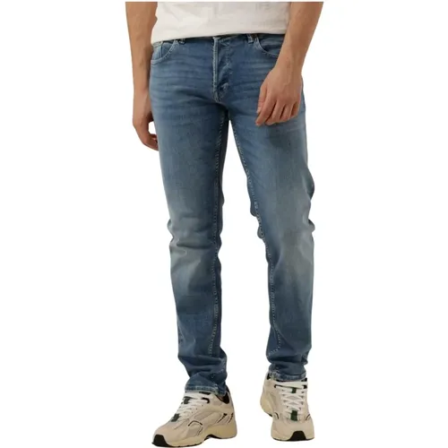 Regular Tapered Medium Indigo Wash Jeans , Herren, Größe: W30 L34 - Cast Iron - Modalova