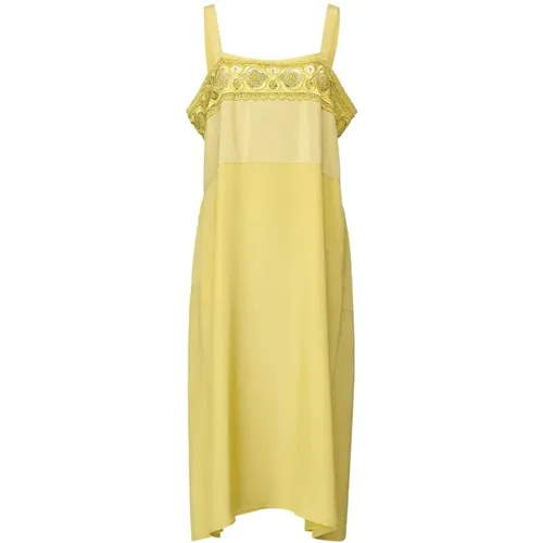 Silk Blend Midi Dress , female, Sizes: 2XS - Maison Margiela - Modalova