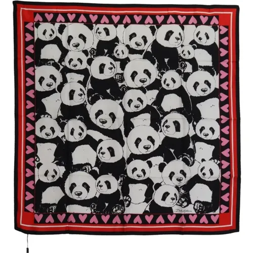 Seiden Panda Print Schal - Dolce & Gabbana - Modalova