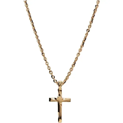 Gold Plated Jesus Pendant Necklace , male, Sizes: ONE SIZE - Emanuele Bicocchi - Modalova