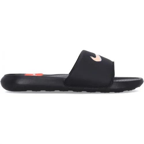 Schwarze Slide Swoosh Streetwear Hausschuhe , Herren, Größe: 42 1/2 EU - Nike - Modalova