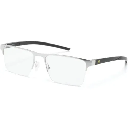 Silver Optical Frame Stylish Model , male, Sizes: 57 MM, 55 MM - Ferrari - Modalova